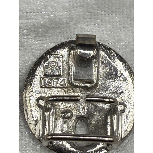 Vintage Mimi Di N Belt Buckle Star Fish‎ Silver Tone Signed - Picture 4 of 8